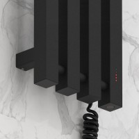 Полотенцесушитель электрический Сунержа Сатерленд 4.0 15-0853-1215 120x20 см, подключение справа, скрытое подключение справа, темный титан муар, I-образный