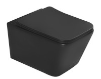 Унитаз подвесной SantiLine SL-5007T-MB черный матовый