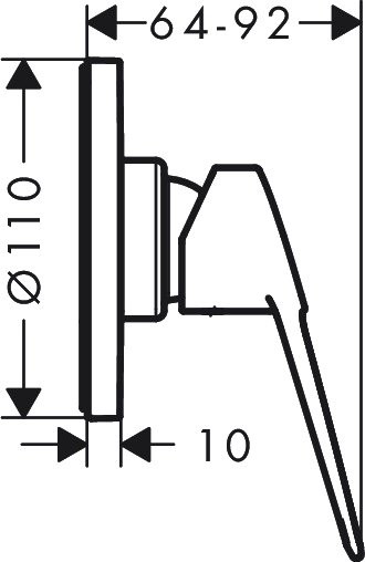 Встраиваемый смеситель для душа и ванны Hansgrohe Novus Loop 71361000