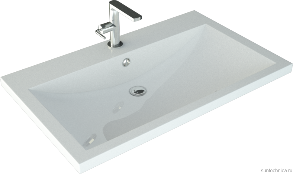 Мебель для ванной комнаты Grossman Виста 80 напольная, 2 ящика, белый глянец