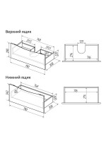 Мебель для ванной комнаты Grossman Виста 80 напольная, 2 ящика, белый глянец