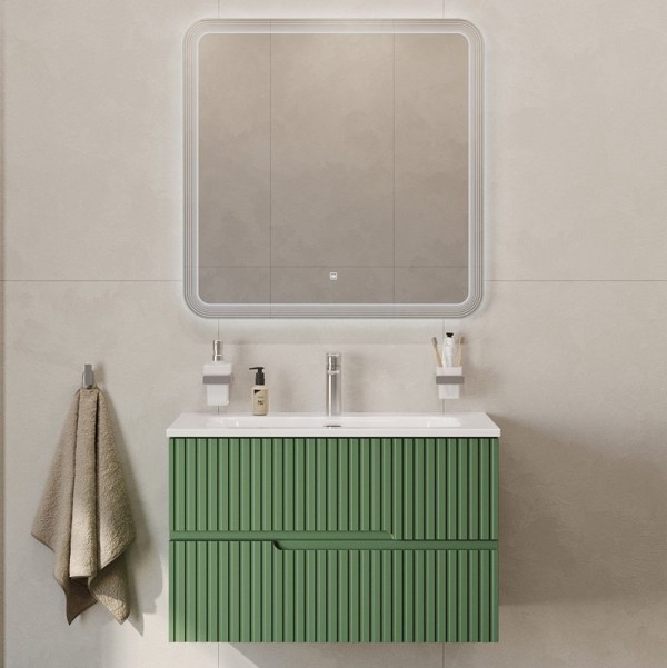 Мебель для ванной комнаты Cezares Duet 80 фисташковый софт, раковина Cezares CZR-8073-80