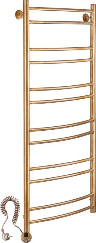 Полотенцесушитель электрический Secado Милан 2 125x55 см, подключение слева, бронза, лесенка, латунь