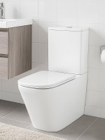 Унитаз-компакт напольный AZARIO Terra AZ-6003-A безободковый, с микролифтом, глянцевый белый