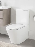 Унитаз-компакт напольный AZARIO Terra AZ-6003-A безободковый, с микролифтом, глянцевый белый