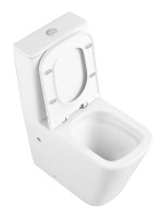 Унитаз-компакт напольный AZARIO Terra AZ-6003-A безободковый, с микролифтом, глянцевый белый