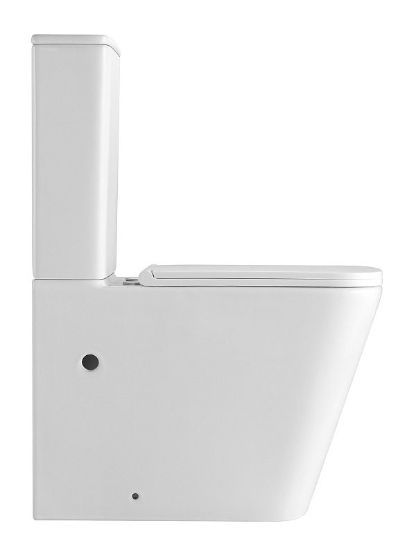 Унитаз-компакт напольный AZARIO Terra AZ-6003-A безободковый, с микролифтом, глянцевый белый
