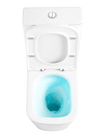 Унитаз-компакт напольный AZARIO Terra AZ-6003-A безободковый, с микролифтом, глянцевый белый