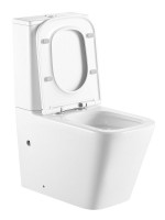 Унитаз-компакт напольный AZARIO Terra AZ-6003-A безободковый, с микролифтом, глянцевый белый