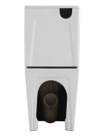 Унитаз-компакт напольный AZARIO Terra AZ-6003-A безободковый, с микролифтом, глянцевый белый