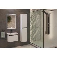 Тумба с раковиной Dreja Luxury 55 подвесная, матовая белая