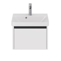 Тумба с раковиной Dreja Luxury 55 подвесная, матовая белая