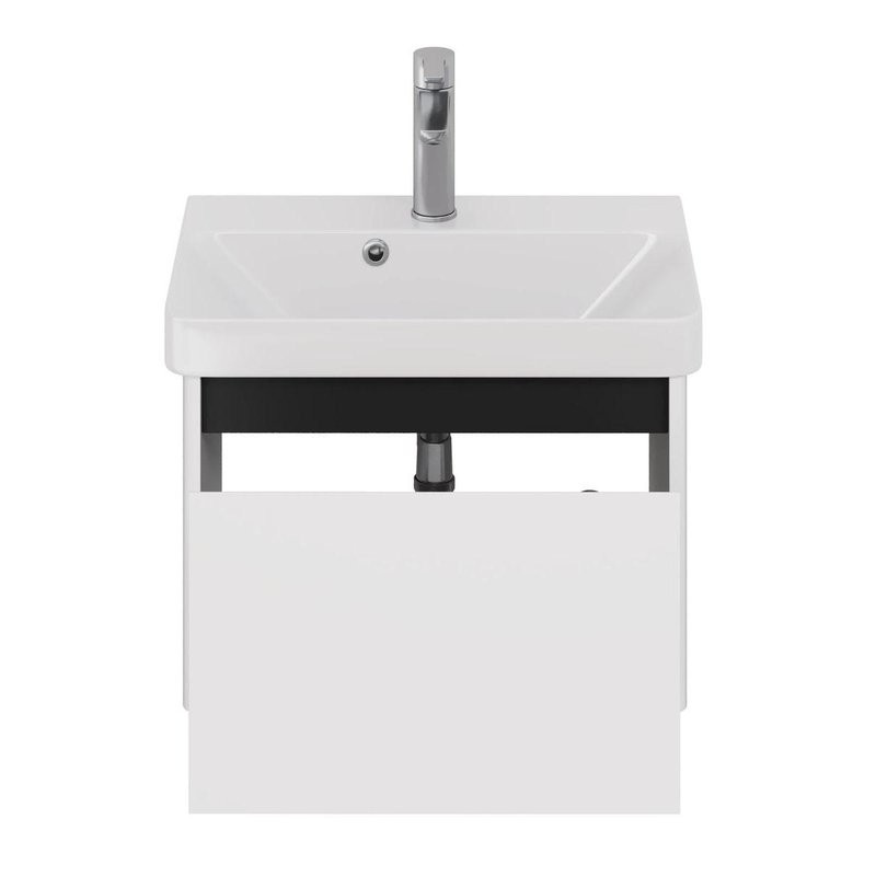 Тумба с раковиной Dreja Luxury 55 подвесная, матовая белая