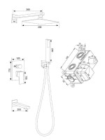 Душевой комплект РМС Sus129 SUS129BL-2S черный