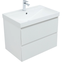 Тумба с раковиной Aquanet Альтера 70 подвесная, белая матовая