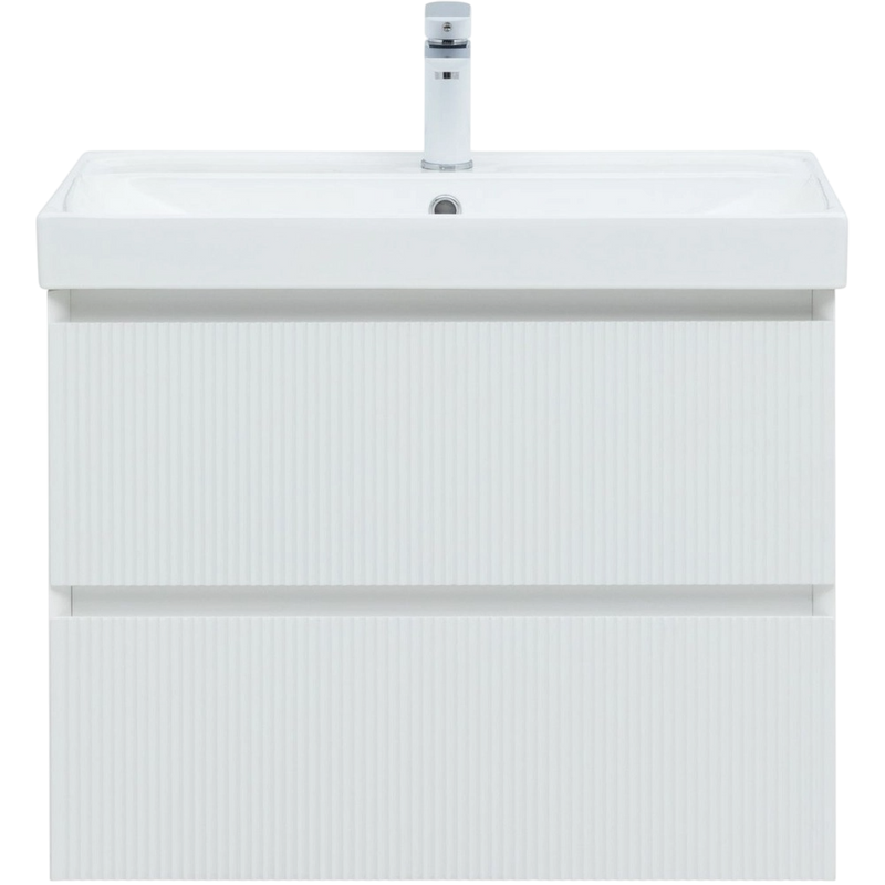 Тумба с раковиной Aquanet Альтера 70 подвесная, белая матовая