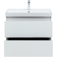 Тумба с раковиной Aquanet Альтера 70 подвесная, белая матовая