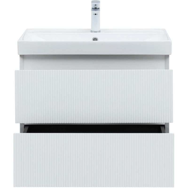 Тумба с раковиной Aquanet Альтера 70 подвесная, белая матовая