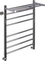 Полотенцесушитель водяной Comfysan Luce W-8 80х50 80x55 см, хром, лесенка, с полкой