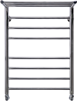 Полотенцесушитель водяной Comfysan Luce W-8 80х50 80x55 см, хром, лесенка, с полкой