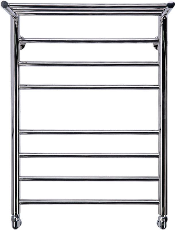 Полотенцесушитель водяной Comfysan Luce W-8 80х50 80x55 см, хром, лесенка, с полкой