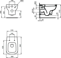 Унитаз подвесной Ideal Standard Esedra T281401 Унитаз подвесной Ideal Standard Esedra T281401