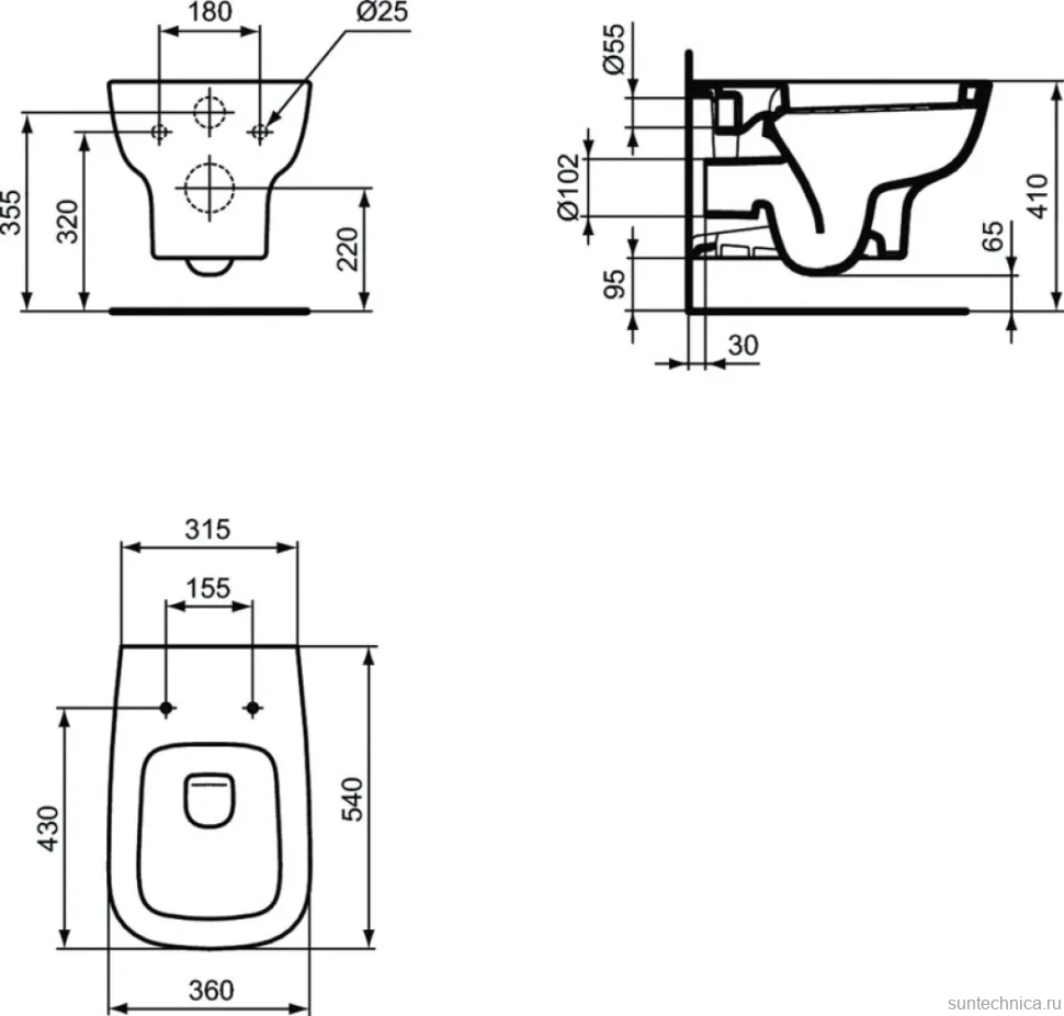 Унитаз подвесной Ideal Standard Esedra T281401