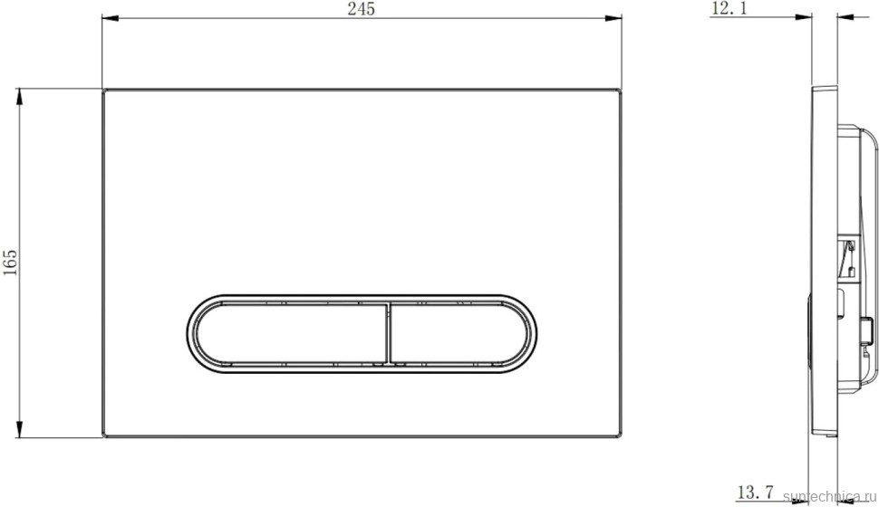 Кнопка смыва Boheme 667-MG matt gold