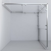 Душевой уголок Vincea Garda VSS-1G8090CL 90x80 см, профиль хром, стекло прозрачное