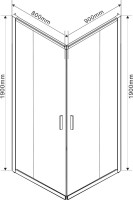 Душевой уголок Vincea Garda VSS-1G8090CL 90x80 см, профиль хром, стекло прозрачное