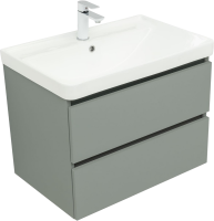 Тумба с раковиной Aquanet Вега 2.0 70 подвесная, мисти грин