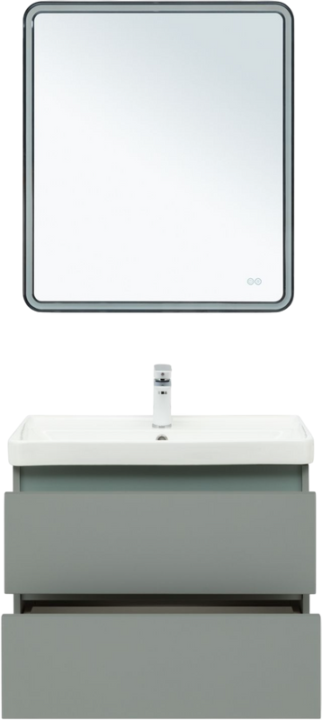 Тумба с раковиной Aquanet Вега 2.0 70 подвесная, мисти грин