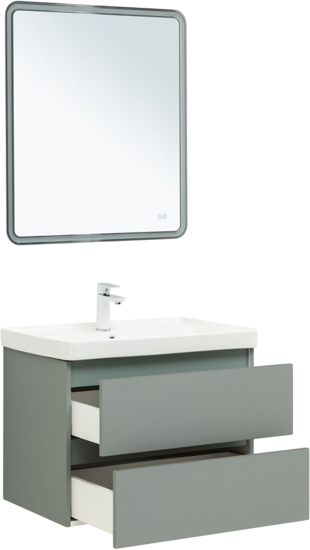 Тумба с раковиной Aquanet Вега 2.0 70 подвесная, мисти грин