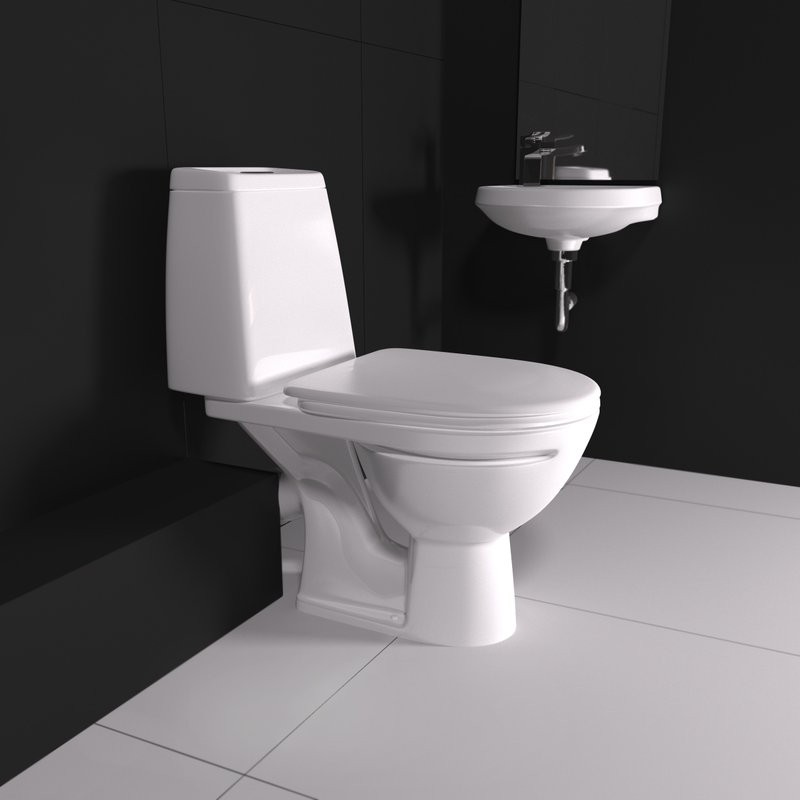 Унитаз-компакт напольный Sanita Марс комфорт глянцевый белый