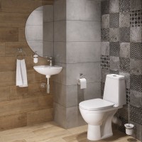 Унитаз-компакт напольный Sanita Марс комфорт глянцевый белый