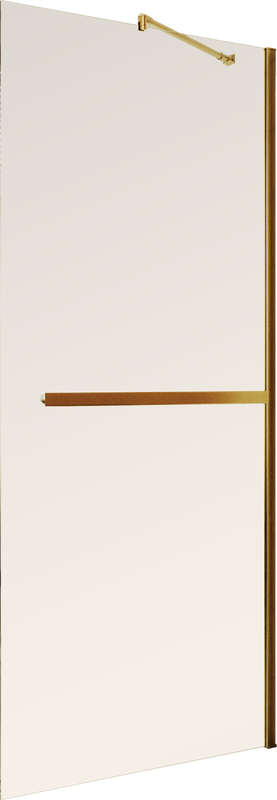 Душевая перегородка Maybahglass MGD-715-3ш 119 см, профиль золото, стекло бронза