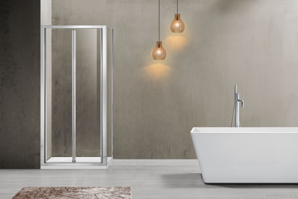 Душевой уголок Vincea Garda VSR-1G8090CL 90x80 см, профиль хром, стекло прозрачное