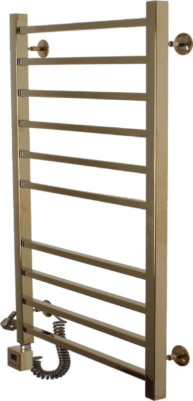 Полотенцесушитель электрический Domoterm Квадро П10 50x100, левый, золото