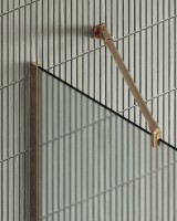 Душевая перегородка Maybahglass MGD-1357-2у 99 см, профиль бронза, стекло сатин