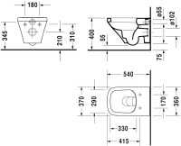 Унитаз подвесной Duravit DuraStyle 2551090000 rimless