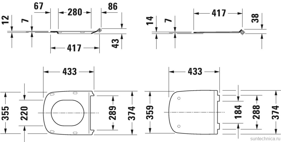 Унитаз подвесной Duravit DuraStyle 2551090000 rimless