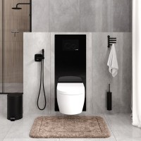 Система инсталляции для унитазов Wasserkraft Glan 66TLT.010.ME.BL.MB02 с кнопкой смыва матовой черной