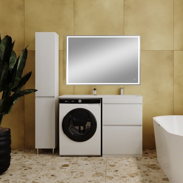 Мебель для ванной комнаты Style Line Даллас 120 R Люкс Plus напольная, белая, зеркало DIWO Дмитров