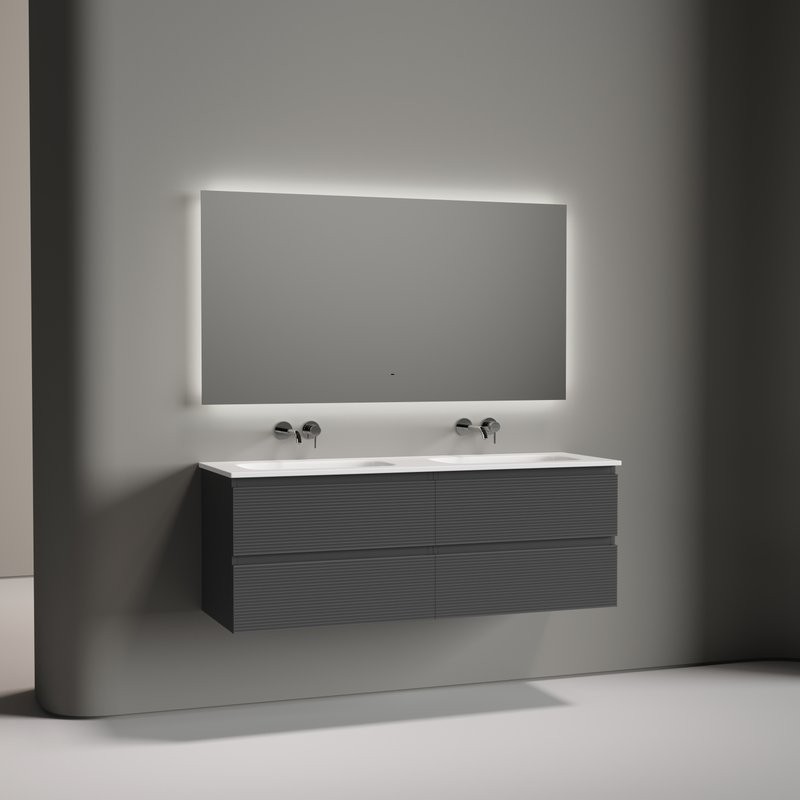 Мебель для ванной комнаты Sancos Folk 140 подвесная, grey soft, раковина CN7022wx