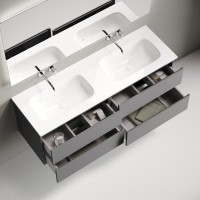 Мебель для ванной комнаты Sancos Folk 140 подвесная, grey soft, раковина CN7022wx