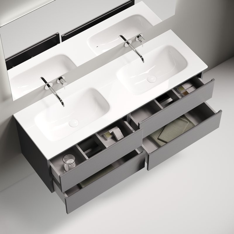 Мебель для ванной комнаты Sancos Folk 140 подвесная, grey soft, раковина CN7022wx