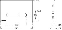 Кнопка смыва KERAMA MARAZZI PRO, FP.PRO.CR хром