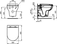 Унитаз подвесной Ideal Standard Exacto R002601