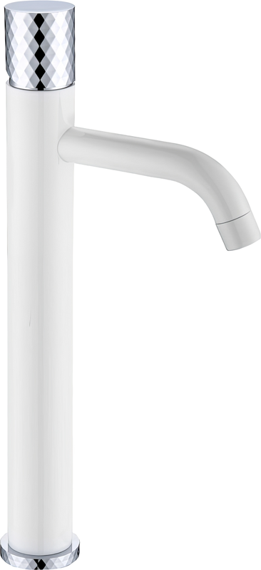 Смеситель для раковины Boheme Stick 122-WCR white diamond chrome