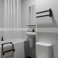 Полотенцесушитель электрический Маргроид Cook 1840-1081-9005R 19.5х40.5 R, черный матовый